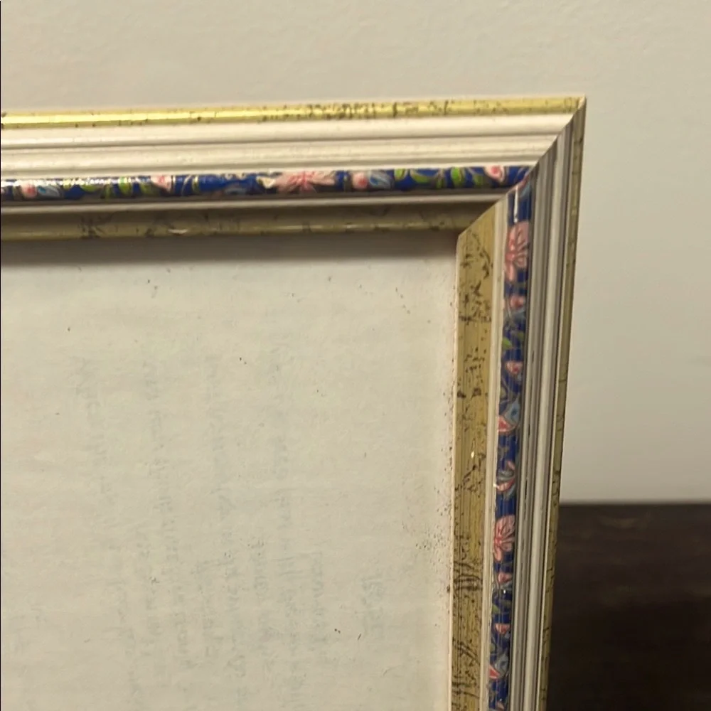 Vintage 8x11 Photo Floral Rimmed Picture Frame